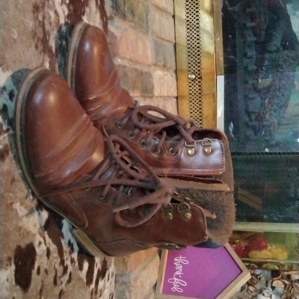 OTRE Men's Leather Chukka Boots Brown Size 7